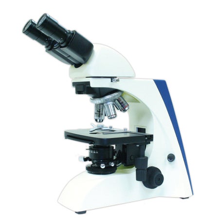 Seiler Compound Microscope Siedentopf Type Binocular Head Infinite Plan 4X, 10X, 20X, 40X, 100X 110 to 240V Double Layer Mechanical Stage