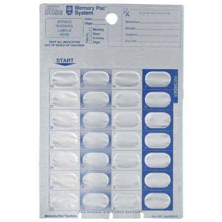 Cold Seal Memory Pac Card Ezy Dose® 28 Day