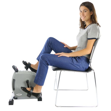 Pedal Exerciser CanDo® Magneciser™ Portable Adjustable Resistance Levels 10 X 16 X 18 Inch Black / Gray