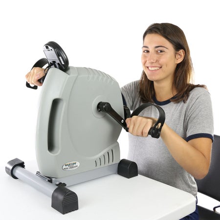 Pedal Exerciser CanDo® Magneciser™ Portable Adjustable Resistance Levels 10 X 16 X 18 Inch Black / Gray