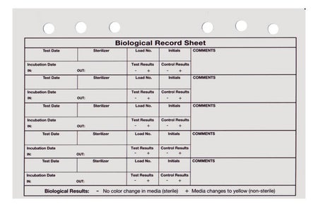 Sterilization Record Sheet EO Gas