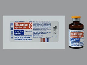 Midazolam HCl 1 mg / mL Injection 10 mL