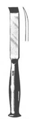 Osteotome Miltex® Smith-Petersen 1-1/4 Inch Width Curved Blade OR Grade German Stainless Steel NonSterile 8 Inch Length