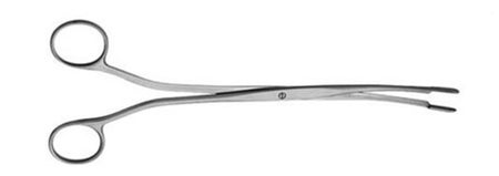 Kidney Stone Forceps V. Mueller® Randall 8-1/4 Inch Length OR / Surgical Grade German Stainless Steel NonSterile NonLocking Finger Ring Handle Half Curved Fenestrated Serrated Oval Cup Tips
