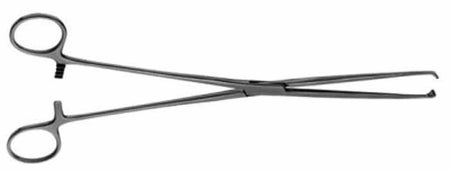 Tissue Forceps Affinity Allis 6 Inch Length Floor / Office Grade Stainless Steel NonSterile Locking Finger Ring Handle Straight 5 X 6 Teeth