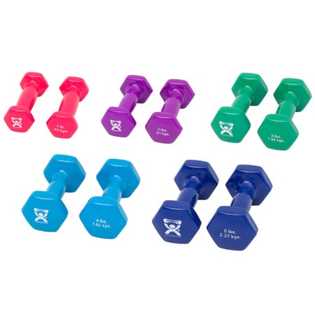 Dumbbell Set 10 Piece Set CanDo® 1 lbs. / 2 lbs. / 3 lbs. / 4 lbs. / 5 lbs.