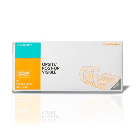 Foam Dressing OpSite Post-Op Visible 4 X 10 Inch With Border Waterproof Film Backing Adhesive Rectangle Sterile