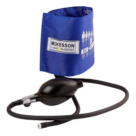 Reusable Blood Pressure Cuff and Bulb McKesson LUMEON™ 19 to 27 cm Arm Nylon Cuff Small Adult Cuff