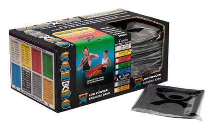 Exercise Resistance Band CanDo® Low Powder Black 5 Inch X 4 Foot X-Heavy Resistance