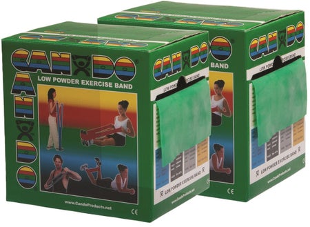 Exercise Resistance Band CanDo® Low Powder Green 5 Inch X 50 Yard Medium Resistance