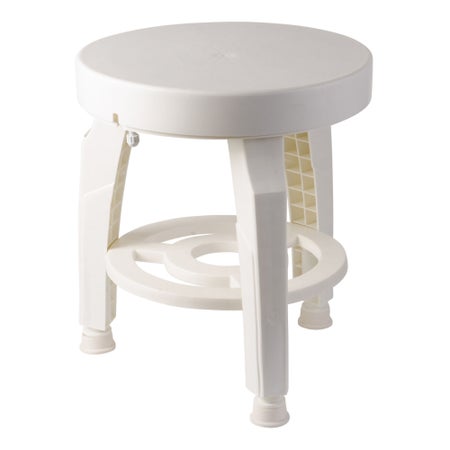 Shower Stool HealthSmart™ Without Arms Plastic Frame Without Backrest 16 Inch Seat Width 400 lbs. Weight Capacity