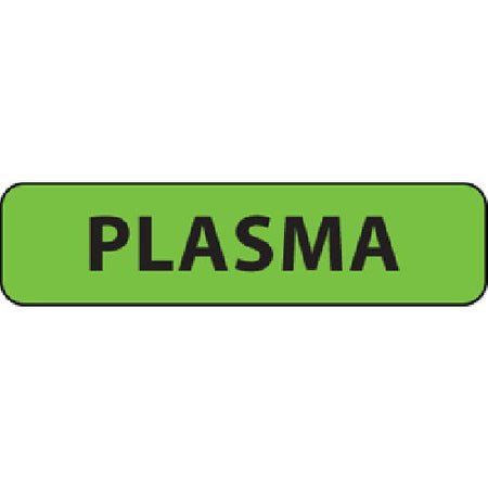Drug Label MedVision® Anesthesia Label Plasma Fluorescent Green 5/16 X 1-1/4 Inch
