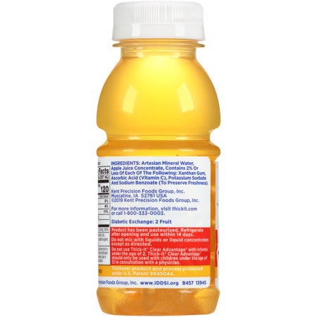 Thickened Beverage Thick-It® Clear Advantage® 8 oz. Bottle Apple Flavor Liquid IDDSI Level 3 Moderately Thick/Liquidized