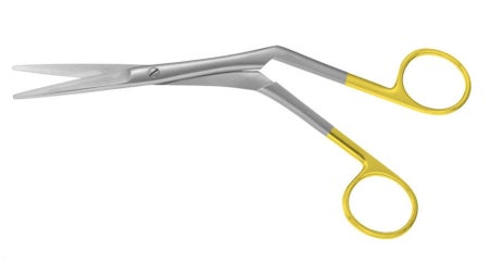 Septum Scissors Padgett® 7-3/4 Inch Length OR / Surgical Grade Stainless Steel / Tungsten Carbide NonSterile Finger Ring Handle Angled Blunt Tip / Blunt Tip