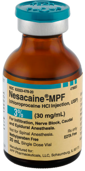 Nesacaine®-MPF Chloroprocaine HCl, Preservative Free 3%, 30 mg / mL Injection 20 mL