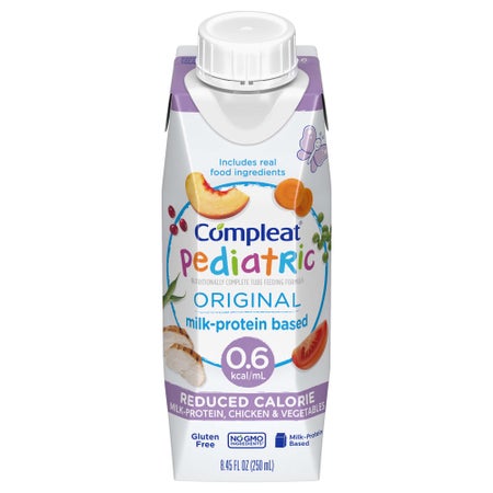 Pediatric Tube Feeding Formula Compleat® Pediatric Original Reduced Calorie 0.6 Unflavored 8.45 oz. Reclosable Carton Liquid Real Food Ingredients