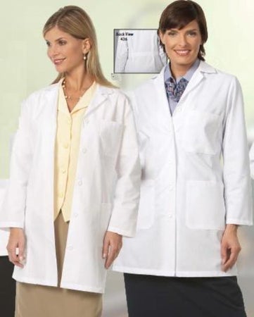 Lab Jacket White X-Small Hip Length 65% Polyester / 35% Cotton Reusable