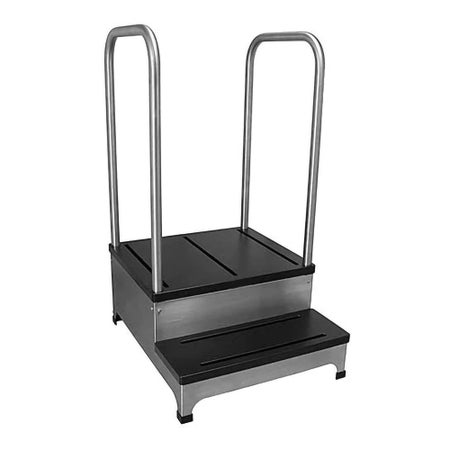Step Stool X-Ray Positioning 2 Steps Stainless Steel Frame 7-1/2 / 15 Inch Step Height