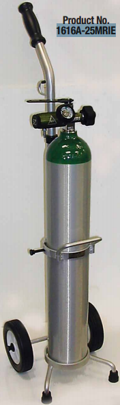 MRI Oxygen Kit on Cart (Empty) Mada Medical Size E Aluminum
