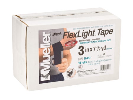 Athletic Tape Mueller® FlexLight™ Black 3 Inch X 7-1/2 Yard Elastic Adhesive NonSterile
