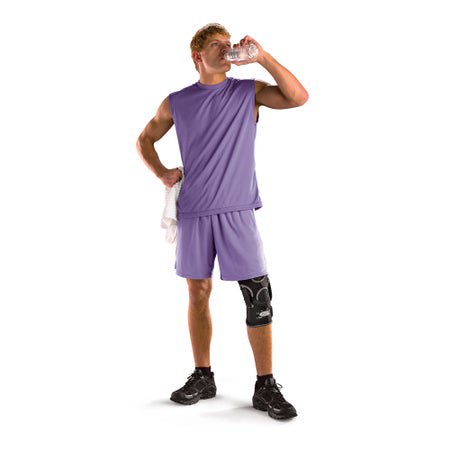 Knee Brace Hg80® Large Pull-On / Hook and Loop Strap 16 to 18 Inch Knee Circumference Left or Right Knee