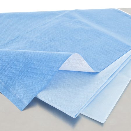 Sterilization Wrap QUICK CHECK* H100 White / Blue 18 X 18 Inch Dual Layer SMS Polypropylene Steam / EO Gas / Hydrogen Peroxide