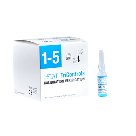 Calibration Verification Set i-STAT® Tricontrols Hematocrit, Blood Gases, Electrolytes, Chemistries 5 X 1.7 mL For iSTAT Point-of-Care Analyzers