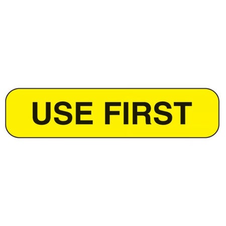 Pre-Printed Label Indeed Auxiliary Label Yellow Paper Use First Black Quality Control Label 3/8 X 1-5/8 Inch