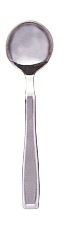 Soup Spoon Weighted / Straight Silver / White Vinyl-Coated / Stainless Steel