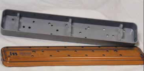 Sterilzation Tray with Lid Top 1-1/2 X 2-1/2 X 16 Inch