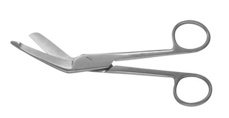 Bandage Scissors Padgett® Darling 6-1/2 Inch Length OR / Surgical Grade German Stainless Steel NonSterile Finger Ring Handle Angled Blunt Tip / Blunt Tip