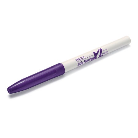 Skin Marker with Ruler Viscot® XL Prep-Resistant Gentian Violet Ink Sterile Full Size Regular Tip