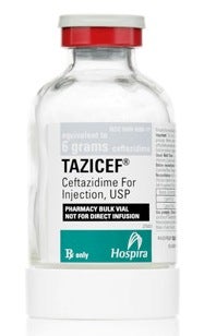 Tazicef® Ceftazidime Pentahydrate, Preservative Free 6 Gram Injection 100 mL