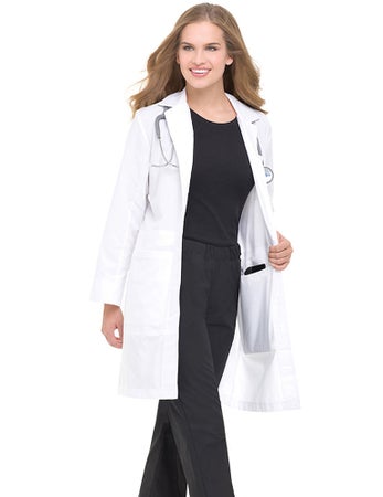Lab Coat White Size 8 Knee Length 65% Polyester / 35% Cotton Reusable
