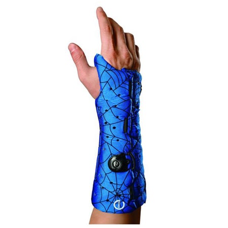 Wrist / Forearm Brace Exos® Short Arm Thermoformable Polymer Right Hand Spider Print X-Small