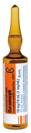Duramorph Morphine Sulfate, Preservative Free 1 mg / mL Injection 10 mL