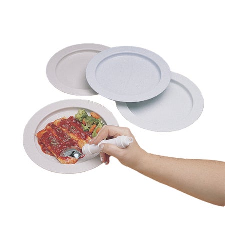 Plastic Plate Inner Lip™ Sandstone Reusable