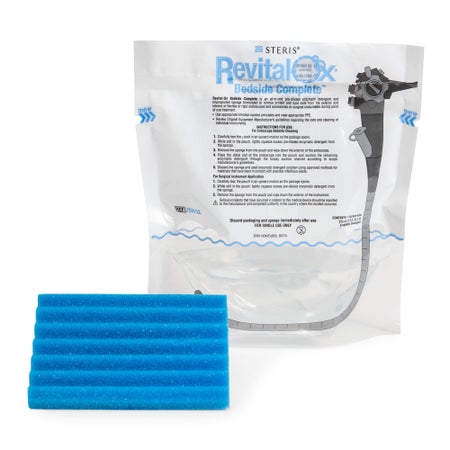 Endoscope Sponge Kit with Pre-Diluted Enzymatic Detergent Revital-Ox® Bedside Complete™ Flat For Flexible and Rigid Instruments / Ready-to-Use