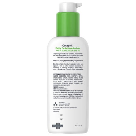 Facial Moisturizer with Sunscreen Cetaphil® 4 oz. Pump Bottle Unscented Lotion