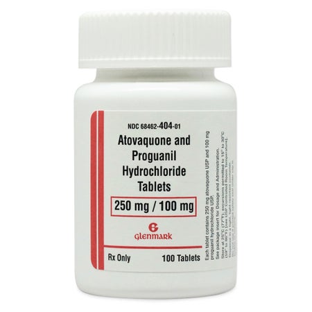 Atovaquone / Proguanil HCl 250 mg - 100 mg Tablet 100 Tablets