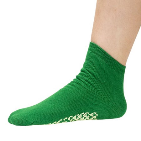 Slipper Socks Dynarex Unisex Adult Medium Single Tread Single Patient Use Green