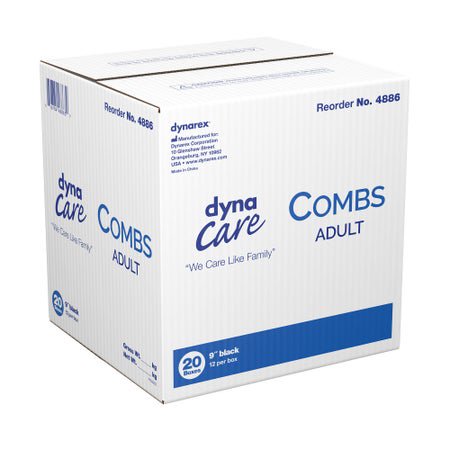 Comb Dynarex® 9 Inch Length Black Plastic