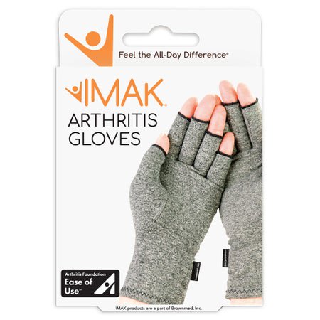 Arthritis Glove IMAK® Compression Open Finger Small Over-the-Wrist Length Hand Specific Pair