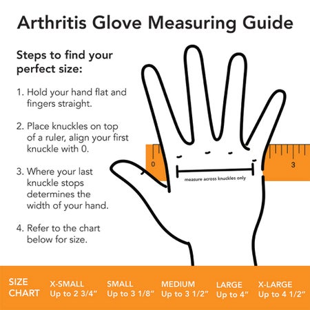 Arthritis Glove IMAK® Compression Open Finger Small Over-the-Wrist Length Hand Specific Pair