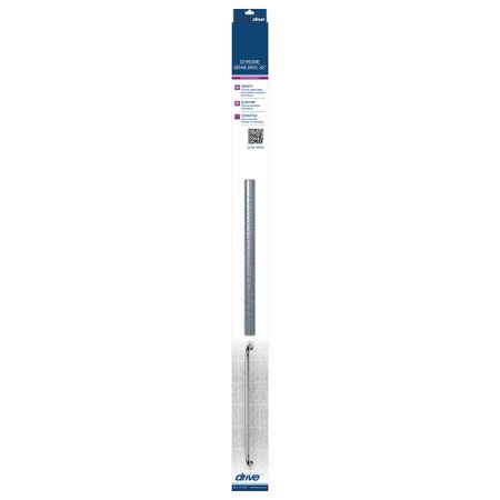 Wall Grab Bar drive™ Chrome Finish Knurled Steel