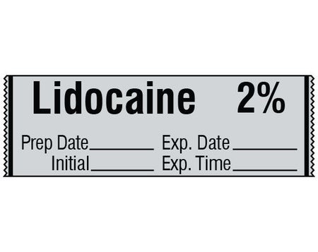 Drug Label Shamrock Syringe Label Lidocaine 2% / Prep Date _____ Exp. Date _____ / Initial _____ Exp. Time _____ Gray 1/2 X 1 Inch