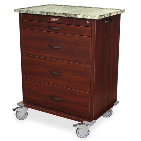 Medication Cart 24-1/2 X 34-1/2 X 45 Inch Cherry