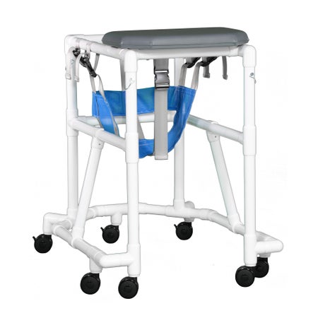 Walker Chair Adjustable Height Combo Walker PVC Frame 300 lbs. Weight Capacity 37-1/2 to 44-1/2 Inch Height