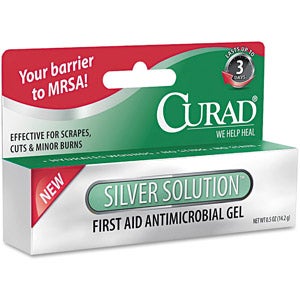 First Aid Antibiotic Silver Chloride Curad® Germ Shield™ Topical Gel 0.5 oz. Tube