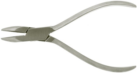 Needle Nose Pliers BR Surgical 5-1/2 Inch Stainless Steel Grooved Jaws Taper to 1 mm
